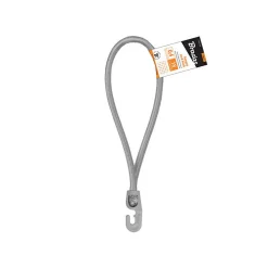 Tendeurs boucle élastique gris 18 cm diam 4mm avec 1 crochet PVC (lot de 25 pièces)