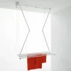 Étendoir manuel plafond blanc 128x54x25cm alu Foxydry Mini 120
