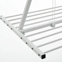 Étendoir manuel plafond blanc 128x54x25cm alu Foxydry Mini 120