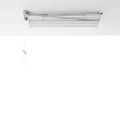 Étendoir manuel plafond blanc 128x54x25cm alu Foxydry Mini 120