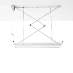 Étendoir manuel plafond blanc 128x54x25cm alu Foxydry Mini 120