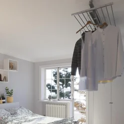 Étendoir plafond manuel 128x54x25cm alu Foxydry Mini 120
