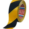 tesa PREMIUM 04169-00063-93 Ruban de marquage au sol 50 mm x 33 m noir/jaune, PVC souple, adhésif acrylique