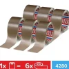 tesa tesapack 4280 PP 04280-00040-00 Ruban adhésif d'emballage transparent 50 mm x 66 m, pack de 6