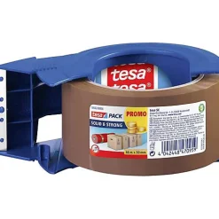 tesa Tesapack Solid & Strong 66 m x 50 mm avec dérouleur bleu et marron