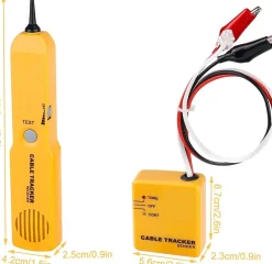 Testeur de circuit. traceur de fils cable reseau RJ-11 generateur tonalite L.25 x L.12 x H.4 cm GBST-CT100 - GOBESTY