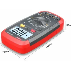 Testeur de condensateur, multimètre numérique de capacité avec rétroéclairage LCD et boîtier de sécurité avec affichage