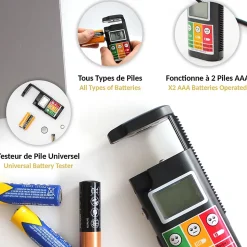 Testeur de pile FISHTEC Universel Easy reading