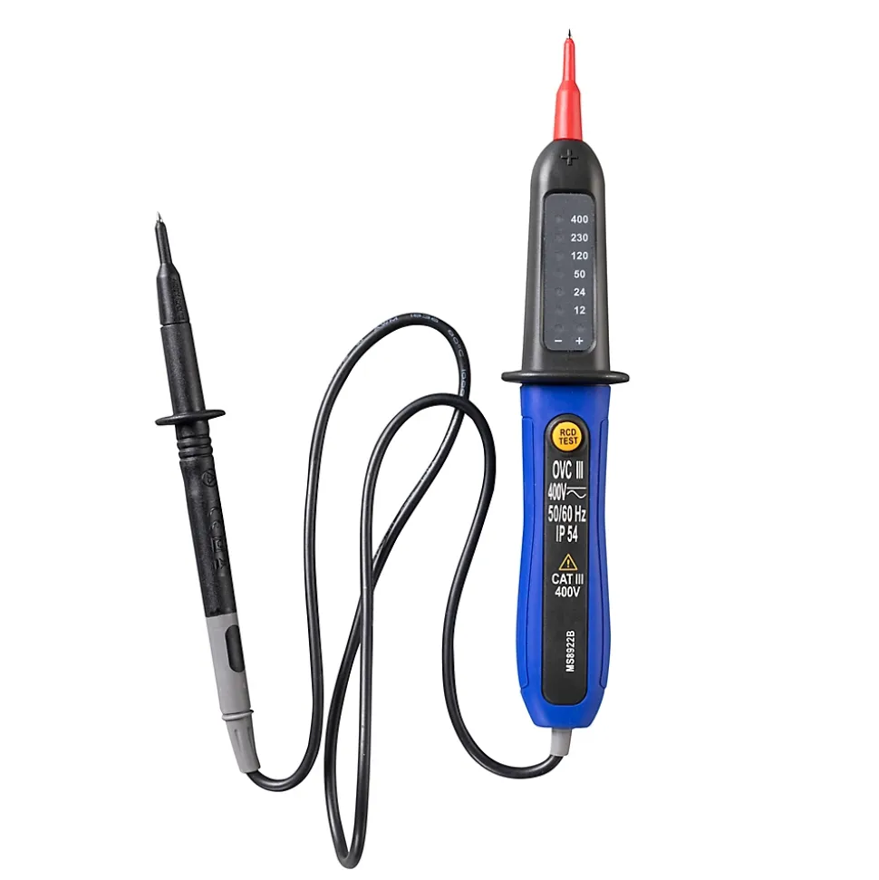 Testeur de tension bipolaire CAT3 bleu et noir