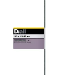 Tige filetée brillante zinguée diamètre 3 mm x 1 m