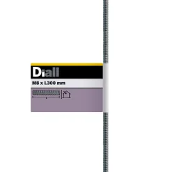Tige filetée brillante zinguée diamètre 8 x 300 mm
