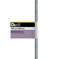 Tige filetée brillante zinguée diamètre 14 mm x 1 m