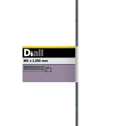 Tige filetée brillante zinguée diamètre 6 x 300 mm