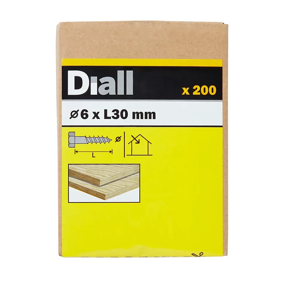 Tirefonds DIN 571 zingués 6x30 mm - 200 pièces