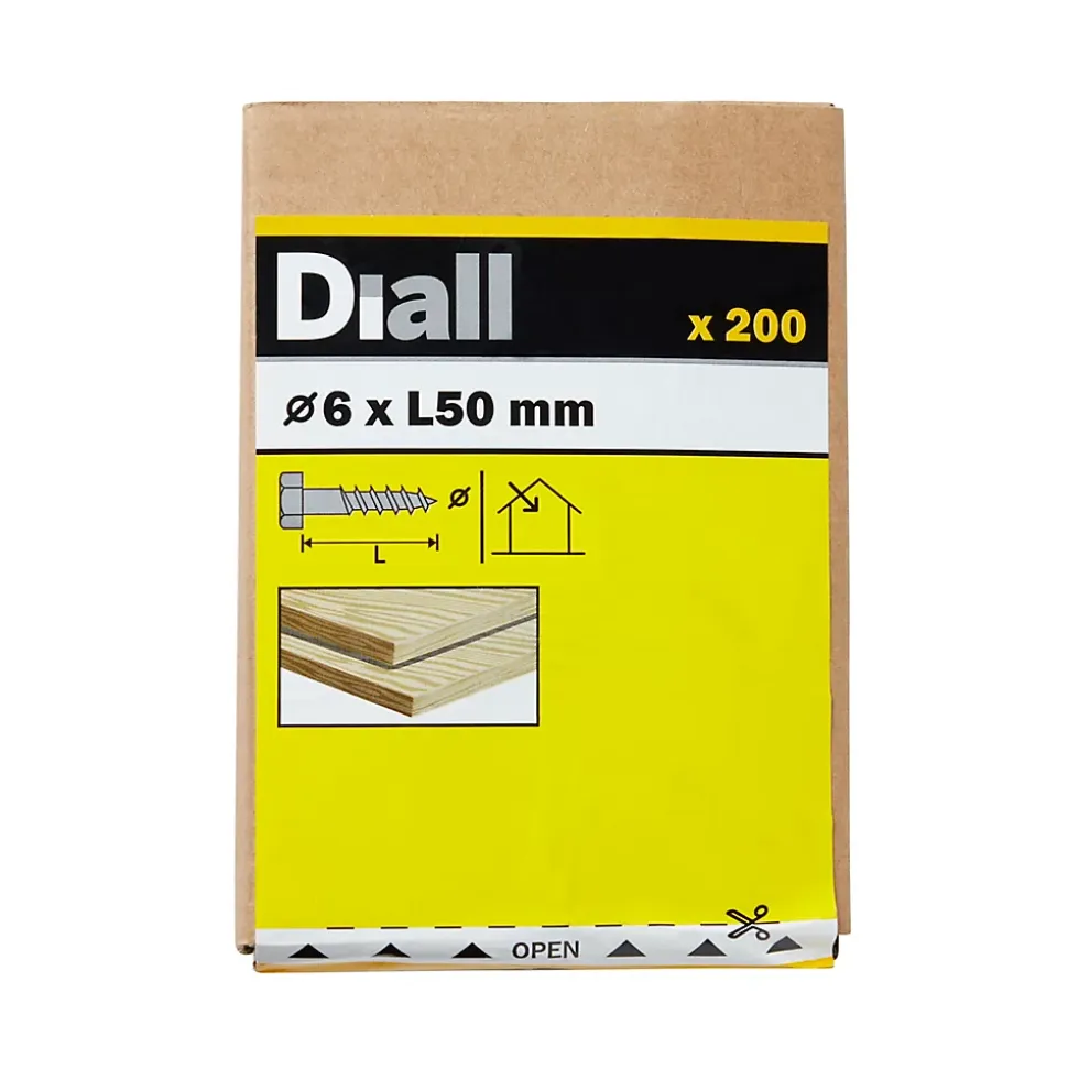 Tirefonds DIN 571 zingués 6x50 mm - 200 pièces