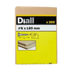Tirefonds DIN 571 zingués 6x60 mm - 200 pièces