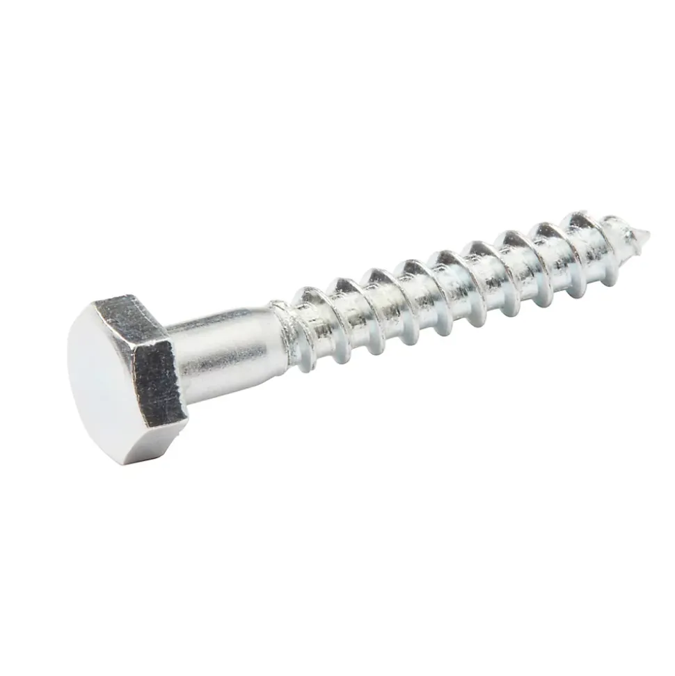 Tirefonds DIN 571 zingués 6x40 mm - 200 pièces