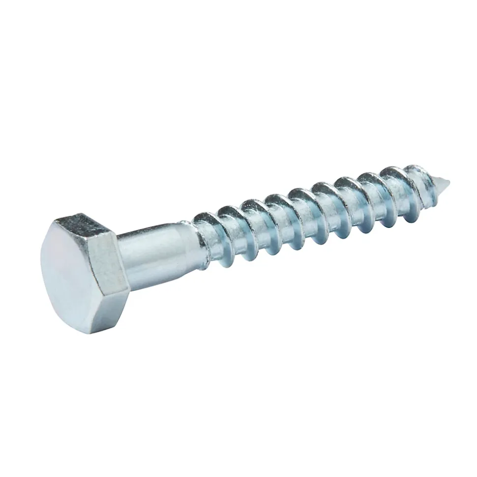 Tirefonds DIN 571 zingués 6x40 mm - 10 pièces