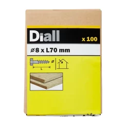 Tirefonds DIN 571 zingués 8x70 mm - 100 pièces