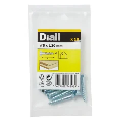Tirefonds DIN 571 zingués 5x30 mm - 10 pièces