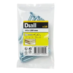 Tirefonds DIN 571 zingués 6x60 mm - 10 pièces