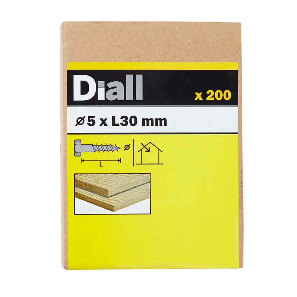 Tirefonds DIN 571 zingués 5x30 mm - 200 pièces