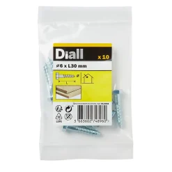 Tirefonds DIN 571 zingués 6x30 mm - 10 pièces