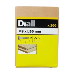 Tirefonds DIN 571 zingués 8x50 mm - 100 pièces