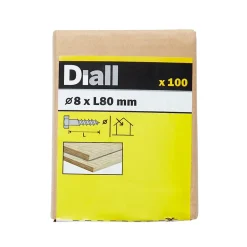 Tirefonds DIN 571 zingués 8x80 mm - 100 pièces