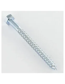 Tirefonds 6X60 FIL TOT Tête à Fendue Acier zingué - 1 pièce