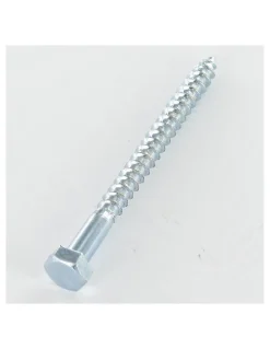 Tirefonds 6X60 FIL TOT Tête à Fendue Acier zingué - 1 pièce