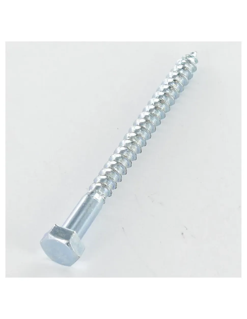 Tirefonds 6X60 FIL TOT Tête à Fendue Acier zingué - 1 pièce