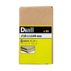 Tirefonds zingués 10x140 mm - 50 pièces