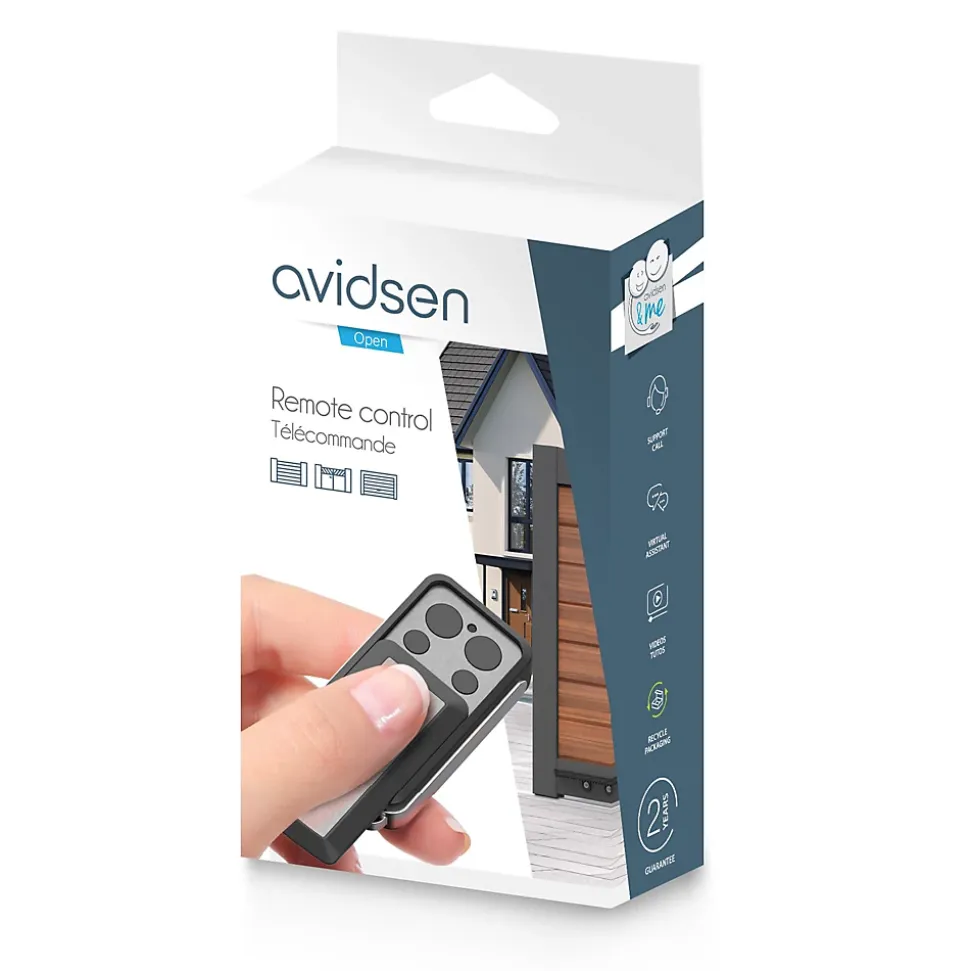 Télécommande 4 boutons à clapet - Avidsen - Lot de 2