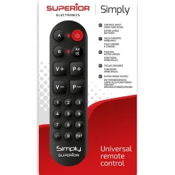 Télécommande TV Universelle simplifié Superior Simply SUPTLB002