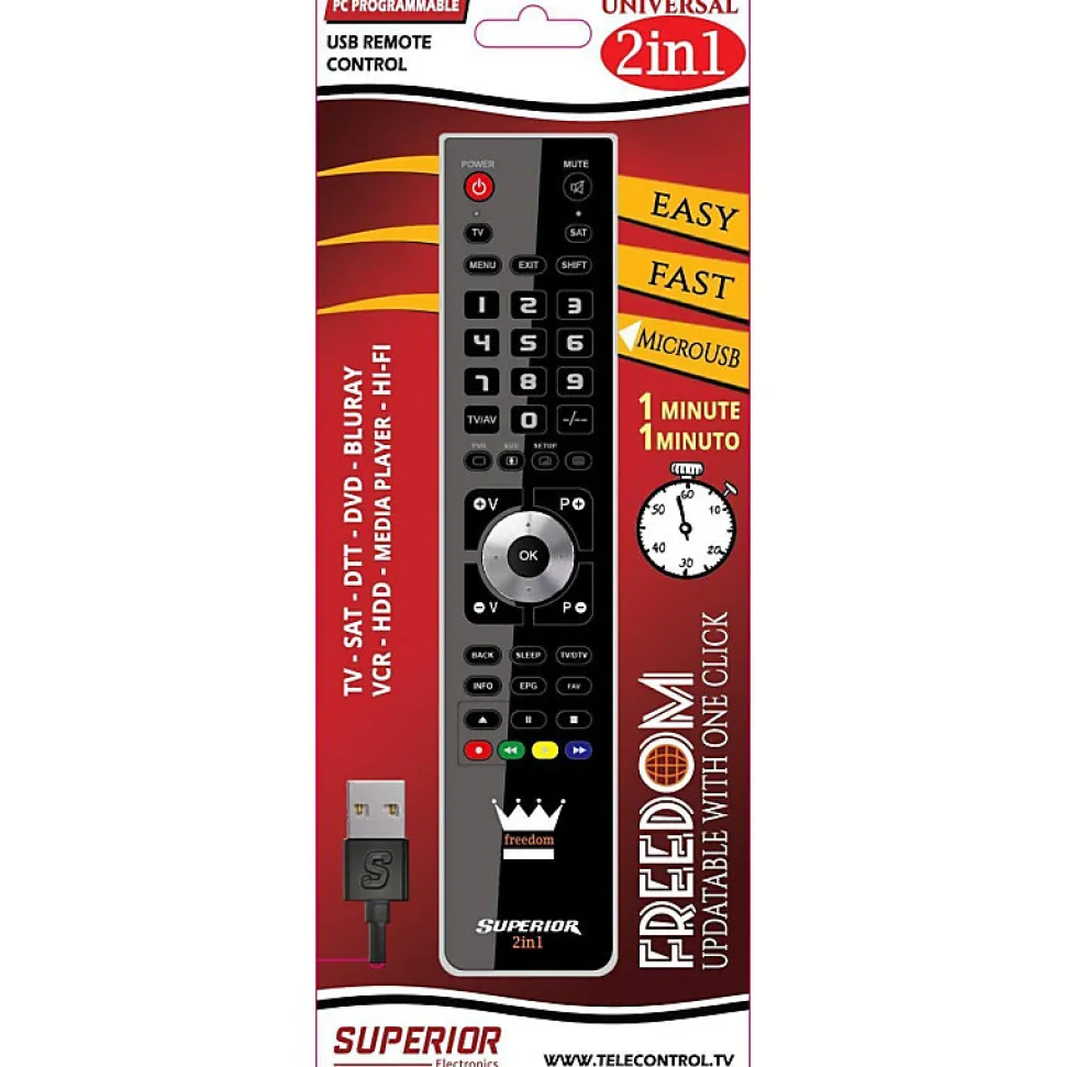 Télécommande universelle MBG FREEDOM 2-1 NOIRE