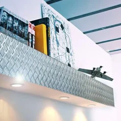Tôle aluminium brut damier 100 x 50 cm