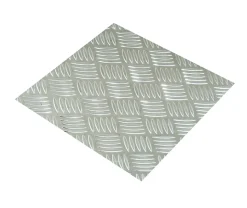 Tôle aluminium brut damier 100 x 50 cm