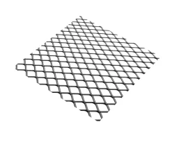 Tôle métal déployé acier brut Mailles 10 mm, 50 x 25 cm