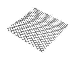 Tôle métal déployé acier brut Mailles 6 mm, 50 x 25 cm
