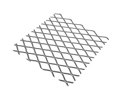 Tôle métal déployé acier brut Mailles 16 mm, 50 x 25 cm