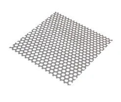 Tôle perforée rond acier brut Perforation 8 mm, 100 x 50 cm