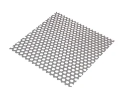 Tôle perforée rond acier brut Perforation 8 mm, 50 x 25 cm