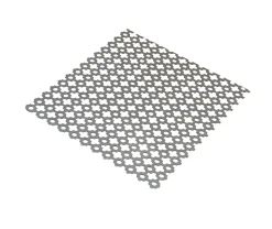 Tôle perforée trèfle acier brut Ep. 1 mm, 100 x 50 cm