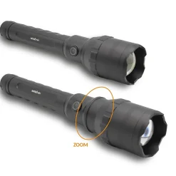 Torche Ultra Power 10000 Lumens FISHTEC LED COB Faisceau 300 m Aluminium Rechargeable 4 Modes Zoom