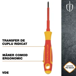 Tournevis Philips VDE Magnusson PH0 75 x 4 mm