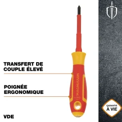 Tournevis Pozidriv VDE Magnusson PZ1 75 x 1 mm