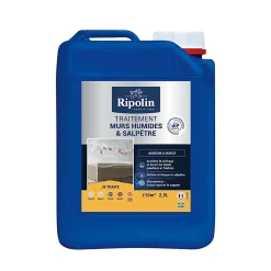 Traitement murs humides et salpêtre intérieur extérieur incolore Ripolin 2,5L