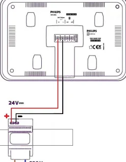 Transformateur 230 V vers 24 V pour tableau électrique sur rail DIN - WelcomeEye Power - Philips -531010