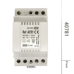 Transformateur 230 Vac - 12 Vac - 1,5 A - Aip-40781